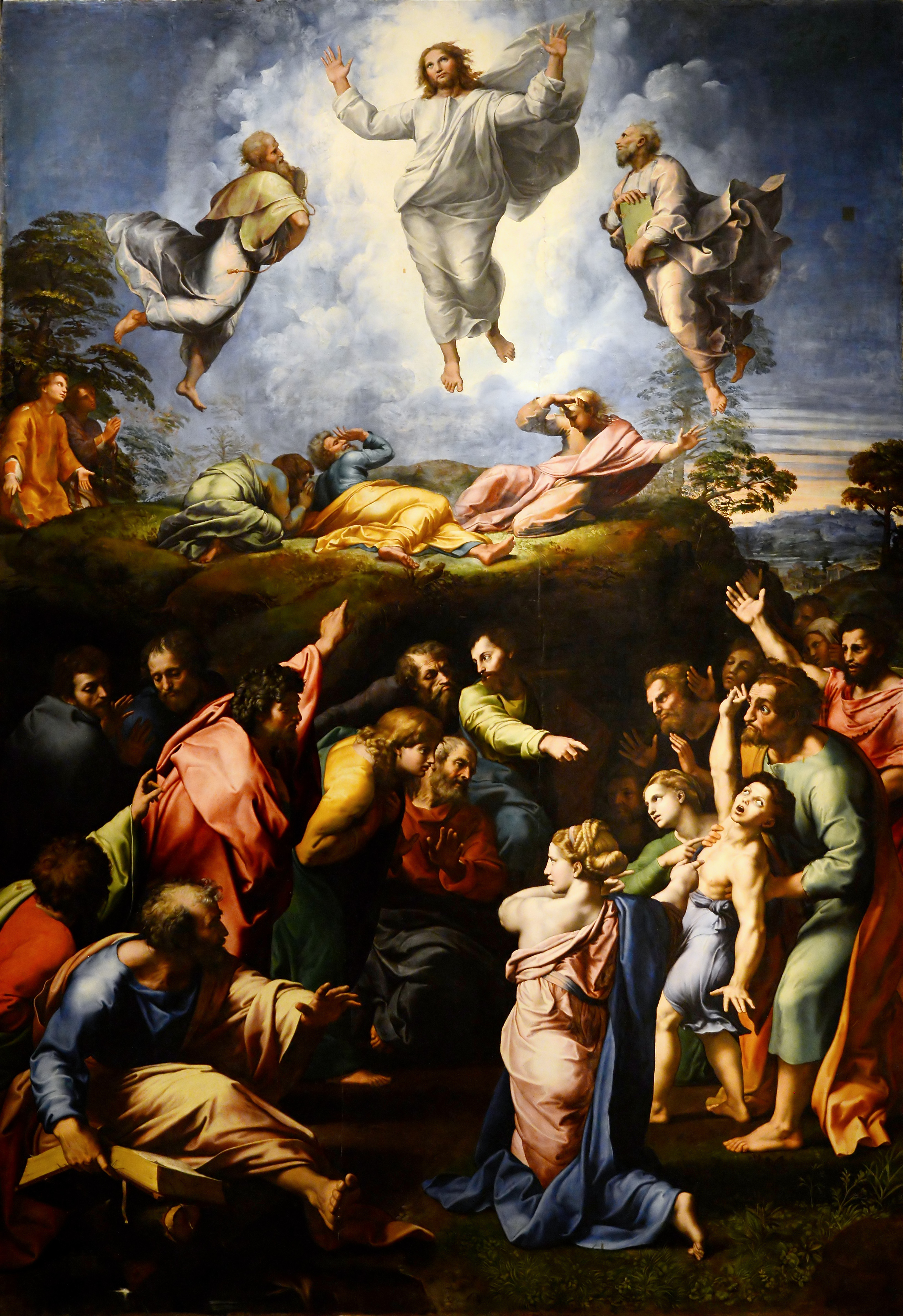 Annotated details from Transfiguration by Raphael